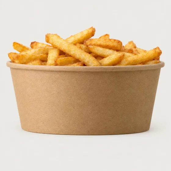 Pommes Frites von John’s Burger in einer Schale